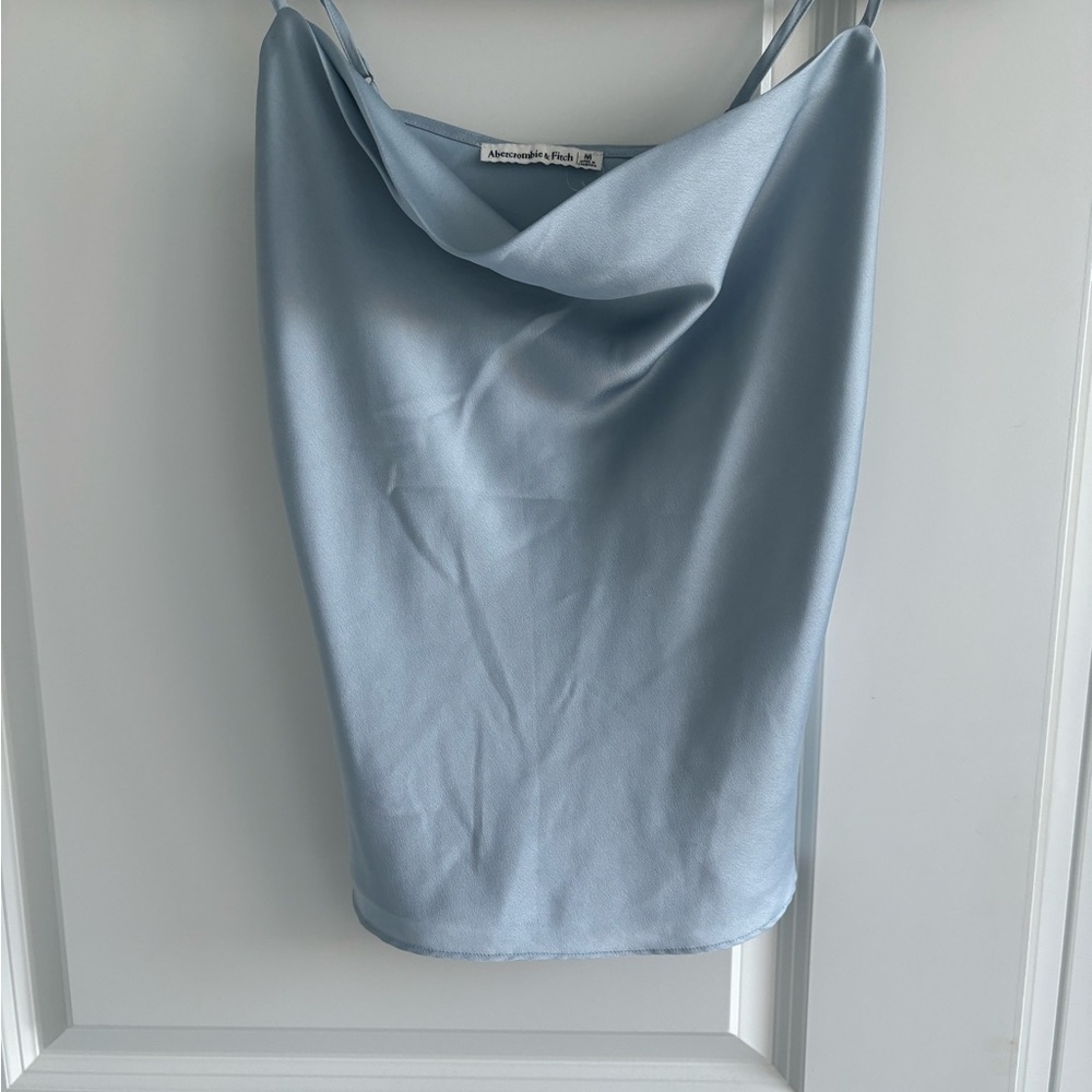 Abercrombie Satin Blue Top Size Medium